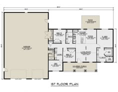 the first floor plan for a house