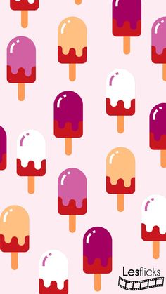 an ice cream pattern on a pink background