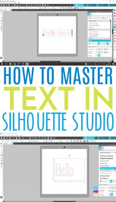 how to master text in silhouette studio with photoshopped and cutout options on the screen