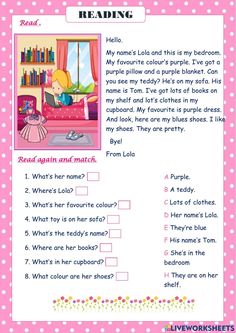 reading worksheet for kids with pictures and words on the page to help them understand what they are reading