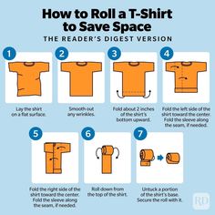 how to roll a t - shirt to save space the reader's diet version