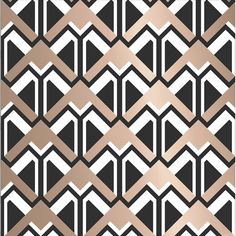 a black and white geometric pattern with gold foil on the bottom, in an abstract manner