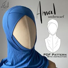 Sewing pattern of the underscarf Amal is here to cover your chin and neck and give you a special comfort while wearing hijab 🧕  ‼️Not a ready underscarf‼️ Sewing pattern  How to assemble a sewing pattern? https://youtu.be/l3LC6ns3-fc Amal Video instructions: https://youtu.be/UlG-rwGDdsI Hijab Sewing Pattern, Sewing Hijab, Chest Covering Hijab Tutorial, Hijab Pattern, Khimar Pattern, Khimar Sewing Pattern, Neck Covered Hijab Tutorial, Indonesian Hijab Style, Hajib Fashion