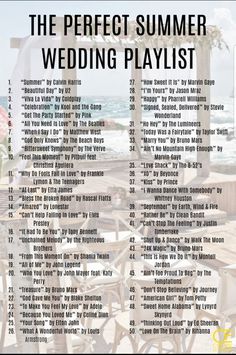 the perfect summer wedding playlist