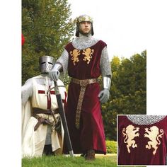 King Richard The Lionheart Surcoat Medieval Party, Medieval Clothes, Medieval Wedding, King Richard, Medieval Costume, Medieval Clothing, Medieval Dress, Medieval Fashion, Carnival Costumes