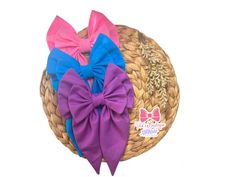 Coquette Hair Bow Solid Colors Big Bows