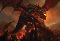 an image of a dragon on top of a castle with the caption rare mount well, there go few days of my life