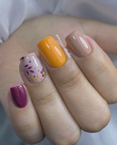 August Nail Art Ideas, Acrylic Nails Pink, August Nails, Beauty Hacks Nails, Sns Nails, Fall Nail Art Designs, Semi Permanente, Gelish Nails