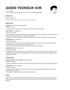 a professional resume with no work experience is shown in this image, it shows the profile and