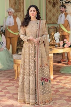 Dori Work, Embroidered Organza, The Secret Garden, Simple Pakistani Dresses