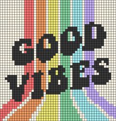 a cross stitch pattern with the words happy birthday written in black and rainbow colors on it