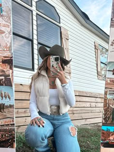 The Charli Puffer Vest- Cream Western Outfits With Vest, Camo Western Outfit, Country Clothing Style, Western Pumpkin Patch Outfit, Cowboy Christmas Outfit, Western Vest Outfit, Farmer Outfit Women, Beige Puffer Vest For Women Light Brown, Pregnancy Western Outfit