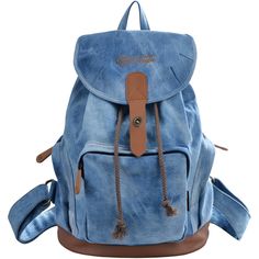 Young Lady'S Canvas School Backpack Daypack Bookbag Rucksack G00117 - Light Blue - 3Q07882516 - Bags, Women's Bags, Women's Backpacks  #WomensBackpacks #Bags # #Women's #Bags # #Women's #Backpacks Rucksack Pattern, Blue Backpacks, School Satchel, Sac Diy, Floral Backpack, Hiking Bag, Backpack For Teens, Orange Light, Jeans Bag