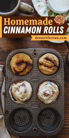 Out of holiday brunch menu ideas? Try these Homemade Cinnamon Rolls made with no yeast! These small-batch cinnamon rolls for two are so quick to make. It also makes a great Christmas morning breakfast recipe! Breakfast Ideas No Bread, Homemade Cinnamon Rolls No Yeast, Cinnamon Rolls For Two, Rolls For Two, Cinnamon Rolls No Yeast, Small Batch Cinnamon Rolls, Quick Cinnamon Rolls, Cinnamon Rolls From Scratch, Cinnamon Roll Recipe