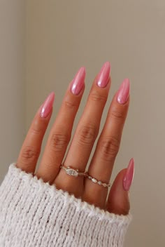 Ongles Rose Pastel, Pink Wedding Nails, Pink Nail Art Designs, Cute Pink Nails, Summery Nails, Pink Nail, Classy Nails, Cute Acrylic Nails, Wedding Nails