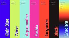 an assortment of different font and colors on a book cover for the graphic design challenge