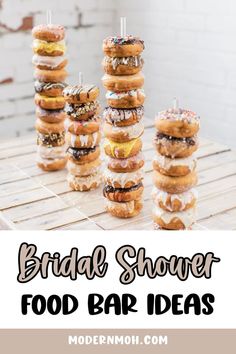 Check out these bridal shower food bar ideas that will impress every guest! Perfect for self-serving, these 11 diy food bars for parties offer something for everyone, saving you from hours of prep. From breakfast to dessert stations, these wedding shower food ideas help you host a delicious and memorable shower. Find out how to make your bridal shower food bar the star of the show! | Modern MOH