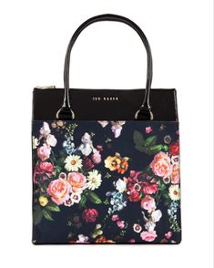 Ted Baker Bag, Floral Bags, Handbag Heaven, Floral Accessories, Random Pics, Beautiful Bags, Black Floral