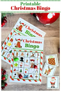 printable christmas bingo game for kids to play