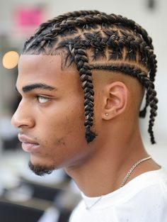 Lightskin Haircuts, Stylish Cornrows, Cornrows Box Braids, Half Braids, Toddler Braided Hairstyles, Hair Braid Patterns, Male Haircuts Curly