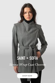 A classic winter coat made with a luxurious Italian wool with a refined chevron weave - perfect for smarter occasions and a chic look. Each one is tailored for a flattering fit that can be cinched at the waist by a belt and secured in place for extra warmth with branded buttons. Easily worn open or closed, the oversized lapels and tonal belt tie allow for flexibility in styling. Designed in London and handmade in our studios to last season after season.