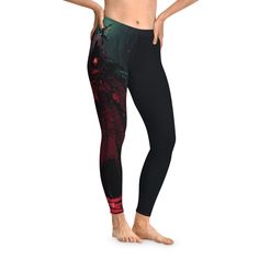 "Dive into the digital deep with our \"Horror Bytes\" leggings, where eerie aesthetics meet modern tech. Designed for the brave and bold, these leggings are a statement piece that encapsulates a sense of mystery with its abyssal pixelated design. Whether you're navigating the urban sprawl or delving into virtual realms, these leggings are your armor. Product Features: Material: A blend of 88% polyester and 12% elastane, for the ultimate stretch and comfort. Fabric Weight: Medium fabric (6.5 oz/yd² (220 g/m ensuring a smooth and flattering fit. Length: Ankle-length for a versatile style. Waist: Mid-waist fit designed for all-day comfort. Care Label: Sewn-in for easy care. Made in the USA. Care Instructions: Machine wash cold (max 30C or 90F). Do not bleach. Tumble dry on low heat. Do not ir Womans Leggings, Pixelated Design, Urban Sprawl, Pants Cute, Modern Tech, Cute Leggings, Legging Outfits, Mode Casual, Outfits With Leggings