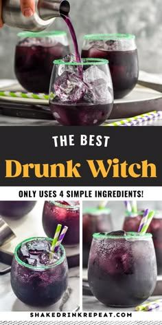 Halloween drinks Halloween Mix Drinks Alcohol, Halloween Booze Drinks, Purple Halloween Drinks Alcohol, Witchy Alcoholic Drinks, Halloween Inspired Drinks Alcohol, Fruity Halloween Alcohol Drinks, Purple Halloween Drink, Spooky Adult Drinks