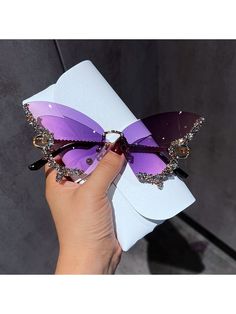 Party Collar  Copper Alloy   Embellished   Women Accessories Futuristic Sunglasses, Butterfly Mask, Butterfly Fashion, Butterfly Sunglasses, Fashion Glasses, Women Sunglasses, Butterfly Shape, Luxury Sunglasses, Beach Accessories