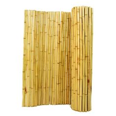 two tall bamboo poles are standing next to each other on a white background with no one in the photo