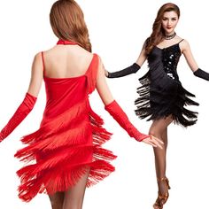 Fashioned with a shimmering sequined bodice, slender spaghetti straps, and a dynamic fringe skirt that grazes just above the knee, this ladies Latin tassel dress is the ideal choice for your next dance routine. material: polyester, lycra color: as shown type: latin fringe tassel costume above the knee pull on style spaghetti straps sequined bodice fringe skirt Fitted Flapper Dress With Tassels For Party Season, Costume Party Flapper Dress With Fringe, Flapper Dress With Fringe For Costume Party, Fringe Flapper Dress For Costume Party, Red Sequined Flapper Dress For Party, Fitted Fringe Dresses For Dance, Red Sleeveless Flapper Dress, Fitted Red Flapper Dress For Parties, Red Fringe Party Dress