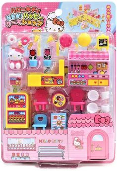 hello kitty kitchen playset with accessories for sale in a plastic case on a white background