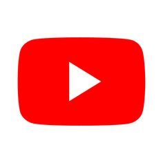 a red play button with an arrow pointing to the left and right side, on a white background