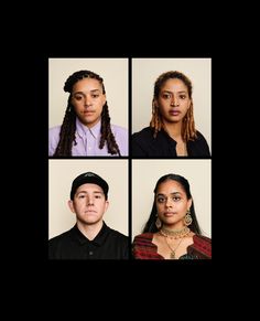 four people with dreadlocks are shown in the same photo as one man and woman