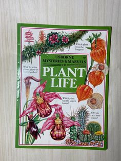 the front cover of an illustrated book on plant life