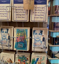 several books are on display in a book store, with pictures of children's books