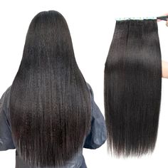 PRICES MAY VARY. Made with 100% Remy human hair, ensuring superior quality and natural-looking results. Easy to install with pre-attached tape and reusable for multiple wears. Perfect for adding length or volume to your hair without damaging your natural hair. Yaki Straight texture blends seamlessly with most hair types. Transform your dull-looking hair into a luscious and voluminous mane with our premium quality Yaki Straight Tape in Hair Extensions. Made with 100% Remy human hair, our hair ext Yaki Tape In Extensions, Hair Tape In Extensions, Yaki Straight Hair, Hair Ext, Tape Extensions, Hair Black Women, Straight Hair Extensions, Hair Light, Real Human Hair Extensions