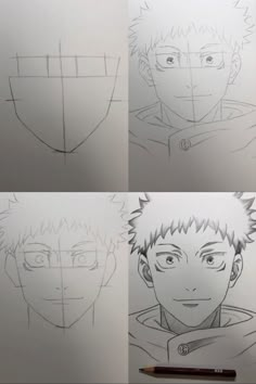 how to draw an anime guy's face in 4 easy steps step by step