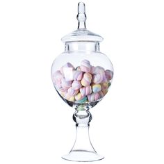 a glass jar filled with lots of candy