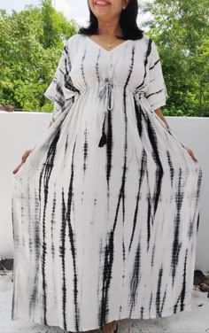 Long Kaftan Dress, Kaftan Designs, Cotton Caftan, Mode Kimono, Kaftan Maxi Dress, Long Kaftan, Cotton Kaftan, Sleep Wear, Oversized Dress