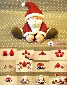 the instructions for how to make a santa clause doll