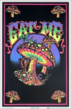 Trippy Posters, Blacklight Posters, Hippie Posters, Trippy Wall, Art Trippy, Black Light Posters, Trippy Painting