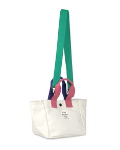 Ready to stride into weekend adventures in style? Our Carry All Small offers the perfect size, cute color block design and canvas material to match your every mood. Whether you’re on-the-go exploring or just casually strolling, this tote is your go-to companion. 100% Cotton Canvas Inner pocket for essentials Snap button closure Fixed top handles Detachable woven cross-body strap Machine washable Dimensions:9"L x 7.5"H x 6"D (23cm L x 19cm H x 15cm D)When folded and lay flat:15"L x 7.5H (38cm L x Casual Duck Canvas Tote Bag, Casual Duck Canvas Everyday Bag, Casual Everyday Duck Canvas Bag, Casual Duck Canvas Bag For Everyday Use, Casual Duck Canvas Bag For Daily Use, White Casual Canvas Bag, Trendy White Canvas Bag For Travel, Trendy White Travel Canvas Bag, Trendy White Canvas Travel Bag