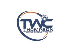 the logo for twc thompson welding and construction, which is designed to look like an industrial