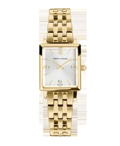 Boyfriend Mini Elevate Gold White 31mm - Larsson & Jennings | Official Store Boyfriend Watch, Swedish Design, Ultra Modern, Iconic Design, Old Vintage, Gold Engagement, Watches Jewelry, Vintage Watches, Gold Watch