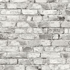 Faux brick peel and stick wallpaper 160050WR from Surface Style Antique Brick Wall, White Brick Wallpaper, Brick Wall Texture, Antique Brick, Grey Brick, Drops Patterns, Faux Brick, Stair Risers, Old Bricks