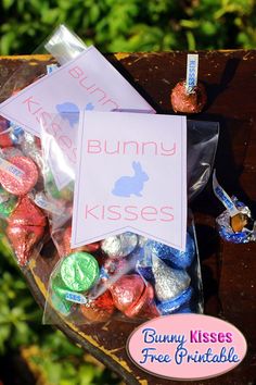 some kind of candy bag with bunny kisses on it