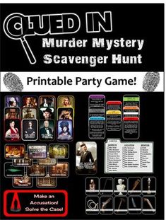 Treasure Hunt Games, Mystery Parties, Dinner Party Games, Spy Party