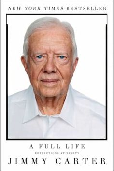 an older man with blue eyes and white hair is featured on the cover of a book