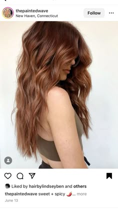 Brown To Natural Red Hair, Subtle Copper Balayage Brunette, Brunette Cowboy Copper, Cowboy Copper Hair Brown Eyes, Cowboy Copper Hair Brunette Balayage, Medium Length Copper Brown Hair, Low Maintenance Copper Balayage, Dimensional Cowboy Copper, Brunette To Redhead