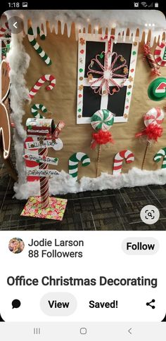 an office christmas decorating contest on the iphone